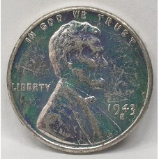 UNITED STATES OF AMERICA 1943S . ONE 1 DIME COIN . SILVER / ZINC . WITH LUSTRE